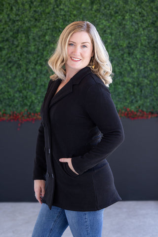Scarlett Sweater Jacket - Black