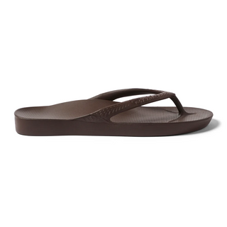 Arch Support Flip Flops - Chocolate Brown