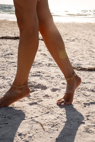Resort - Mini Paperclip Anklet - SS & WR
