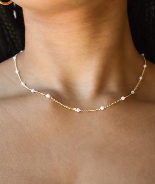 Pearl Chain Necklace - Threader Chain for Charms and Initials