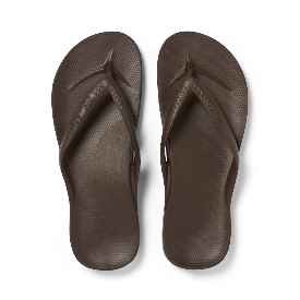 Arch Support Flip Flops - Chocolate Brown