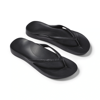 Arch Support Flip Flops - Black