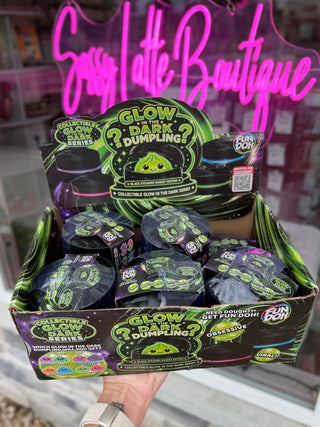 Fun Doh Glow In Dark Mystery Dumpling Squishy Black Basket