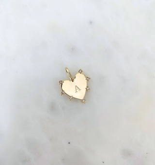 Sloane Heart Initial Charm