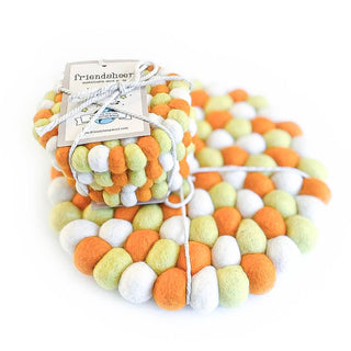 Candy Corn Eco Coasters and Trivets: Set of 5