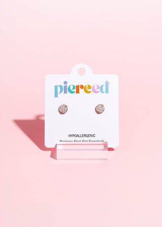 Disco Ball Flat Back Earrings
