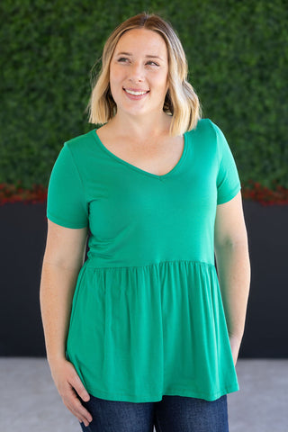 Sarah Ruffle Short Sleeve - Green
