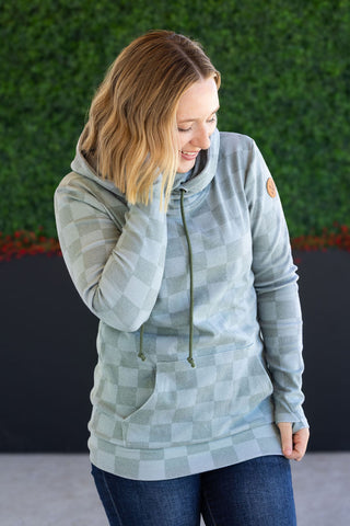 Ashley Hoodie - Olive Checkers