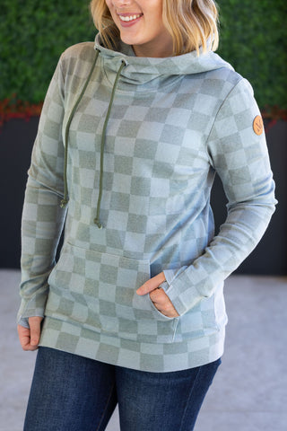 Ashley Hoodie - Olive Checkers