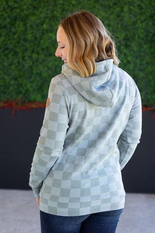 Ashley Hoodie - Olive Checkers