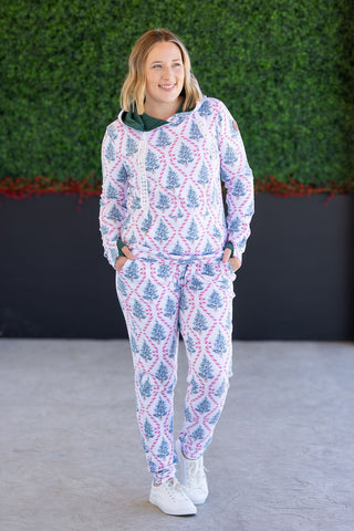 Hailey Pullover Hoodie - Candy Cane Lane