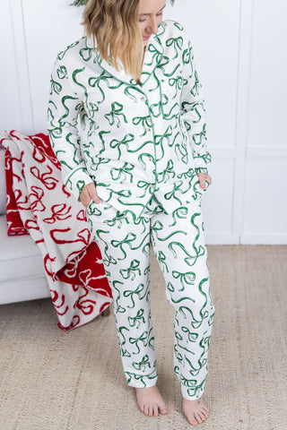Ribbon Pajama Set - Green