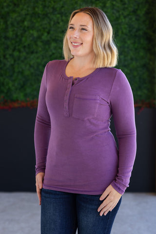 Georgia Long Sleeve Top - Purple