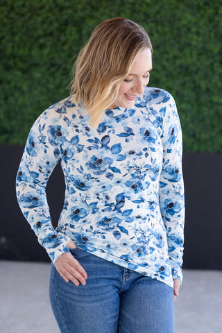 Blair Long Sleeve Top - Sapphire Floral
