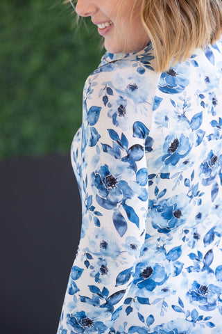 Blair Long Sleeve Top - Sapphire Floral