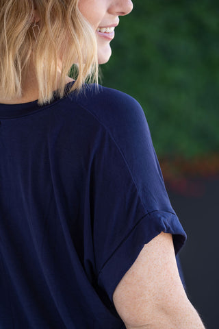 Sierra Pocket Top - Navy