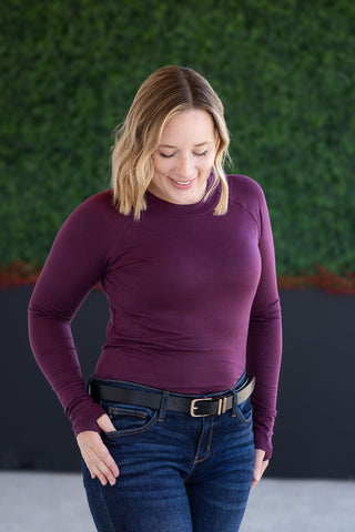 Blair Long Sleeve Top - Plum