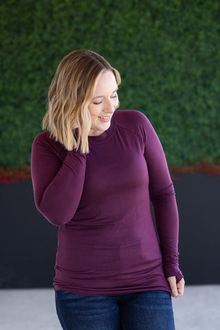 Blair Long Sleeve Top - Plum