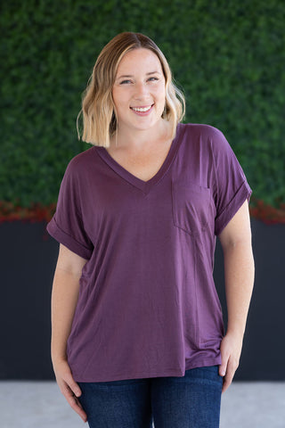Sierra Pocket Top - Plum