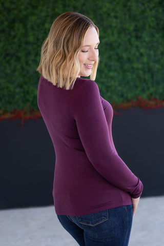 Alyssa Long Sleeve Top - Plum