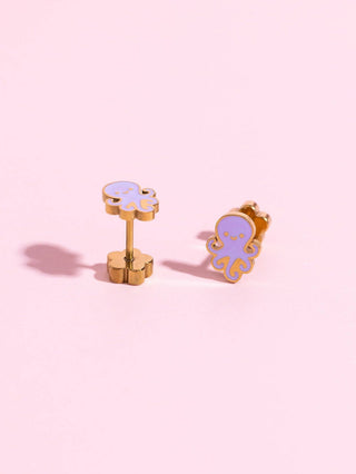 Octopus Flatback Earrings