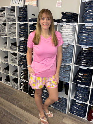 Jess Lea Basic Tee- Light Pink