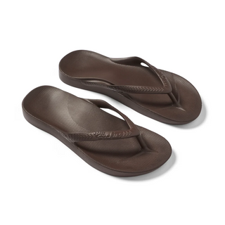 Arch Support Flip Flops - Chocolate Brown