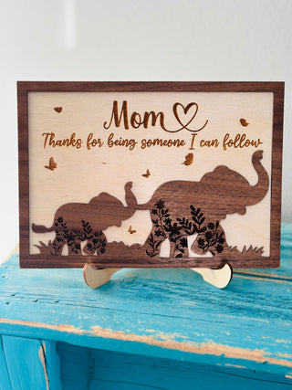 Mom & Baby Elephant Sign