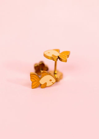 Goldfish Flat-Back Earring
