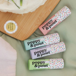 Poppy + Pout Vegan Lip Balm - Birthday Confetti Cake