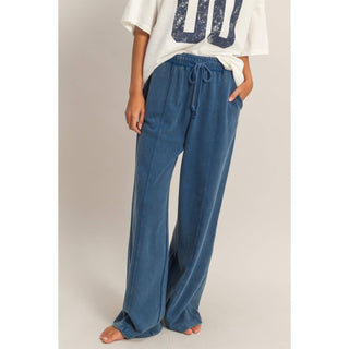 Downtown Navy Wide-Leg Pants
