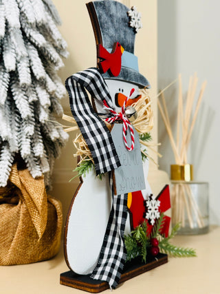 Cardinal Snowman Shelf Sitters