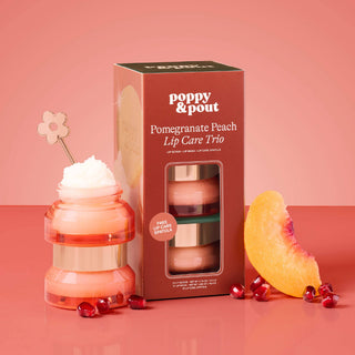 Poppy + Pout Lip Care Trio - Pomegranate Peach
