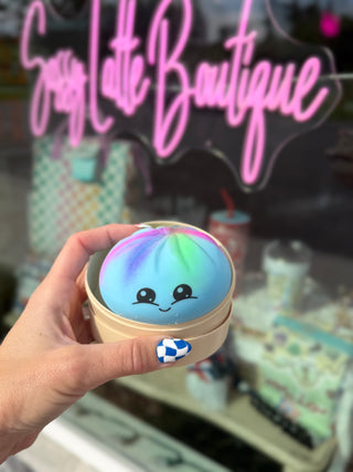 Multi Color Spray Paint Dumpling Squishy + NEW Face