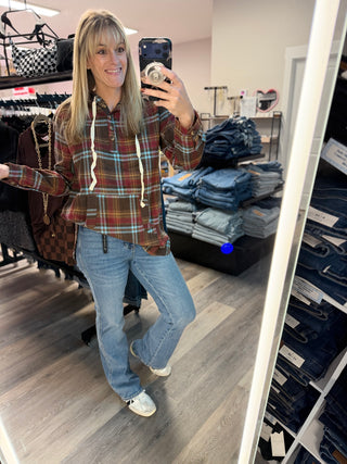 Judy Blue Daisy High Waist Tummy Control Bootcut Denim in Indigo