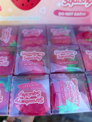 Crunchy Strawberry Squishy Toy