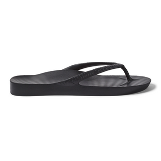 Arch Support Flip Flops - Black