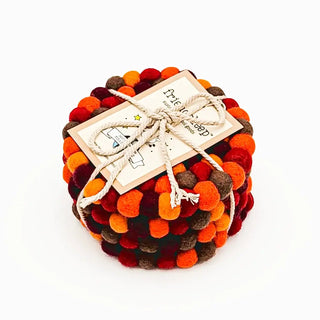 Falling Leaves Eco Coasters: Set of 4