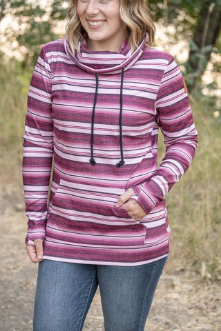 Soft Funnel Neck - Berry Serape