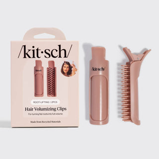 Kitsch Hair Volumizing Clip 2pc Set - Terracotta