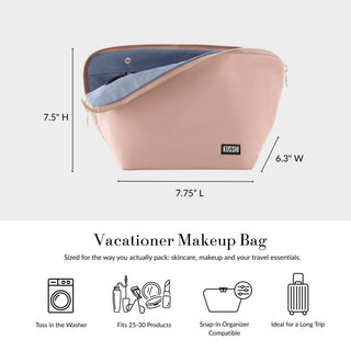 Vacationer Makeup Bag - Black/Leopard