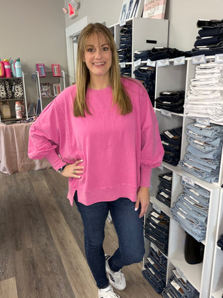 Pink Power Oversized Top