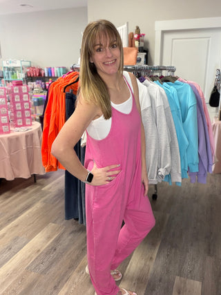 Mineral Wash Spaghetti Strap Jumpsuit
