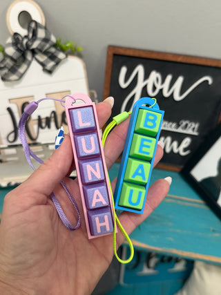 3D Printed Personalized Name Clicker Keychain