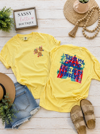 My Circus Personalized Monkey Pocket Tee