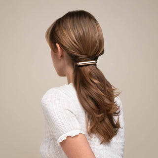Mini Metal French Hair Pin & Clips 3pc Set - Gold