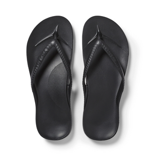 Arch Support Flip Flops - Black