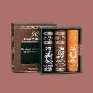 Poppy & Pout Rhinestone Rodeo Lip Balm Trio