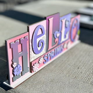 Hello Spring + Sweet Summer Reversible Standing Blocks