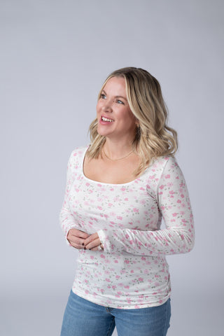 Alyssa Long Sleeve Top - Pretty in Pink Floral